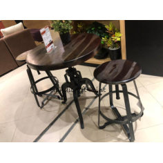 Round Crank table with adjustable stools Exporter