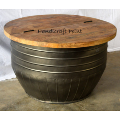 Wholesale Industrial Style Drum Coffee Table