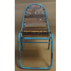 Iron Chair with reclaimed wooden seat and back Exporter