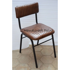 Iron powder coated chair with cushion seat Exporter