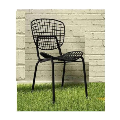 Iron Jali Black Chair Supplier