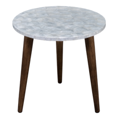 NEGROS K/D CAPIZ SHELLS INLAY END TABLES SUPPLIER