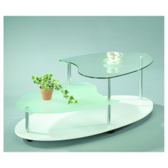 Stylish Oval Glass Coffee Table Trolley Exporter