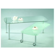 Stylish Rectangular Glass Turning Coffee Table Exporter