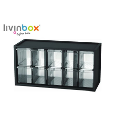 Middle Plastic Desktop Storage With 10 Drawers Exporter