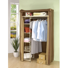 Home Use Non-woven Fabric Metal Closet Wardrobe Exporter