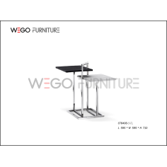 COFFEE TABLE CHROME WITH GLASS WHOLESALER