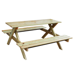 Southern Pine Table Top Dining Table and Benches Wholesaler