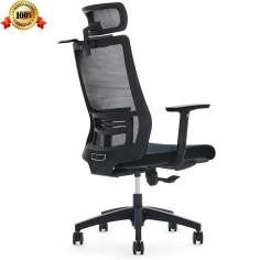 Black Mesh Office Chair with Head Rest Ergonomic Yousheng Chair Exporter