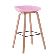 Seat Durable Dinning Room Wooden Legs Plastic Bar Stool Exporter