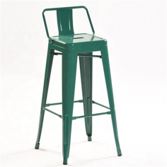 Wooden Seat Metal Industrial Bistro Bar Stool Exporter