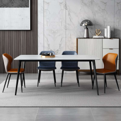 Nordic slate dining table and chair combination Exporter