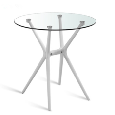 Cafe table set glass round coffee table white dining table Exporter