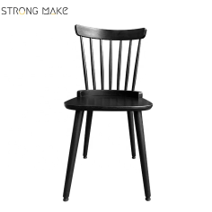 Restaurant dining room furniture black wood dining chair Exporter