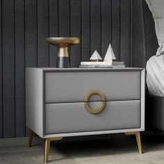 Floating stainless steel nightstands with drawer bedroom furniture Manufacturer