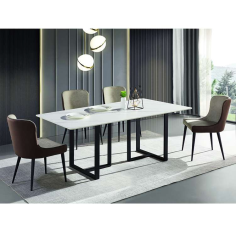 Contemporary modern dining table set dining room furniture Supplier