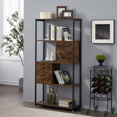 Industrial Storage Rack Steady Metal Frame 4 Tiers Bookcases Supplier