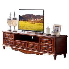 Luxury Solid Wood Living Room Retro TV Cabinet With Drawers Exporter