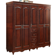 Bedroom furniture mahogany color classical 2/3/4/5 door solid wood Exporter