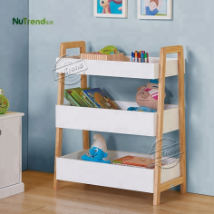 Wholesale Large kids book and toy Storage Shelf Furniture With 3 Layered