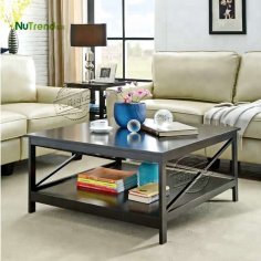 Wood Coffee Table Furniture X-shaped square coffee table Exporter