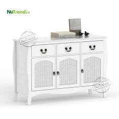 Modern Living Room Sideboard with Rattan Doors Classic Dining Room Manufacturer