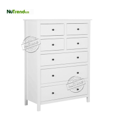 White Wooden simple Dresser 7 Chest of Drawers design Manufacturer