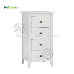 Wooden simple white 4 drawers chest Manufacturer