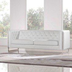 2 Seater Stainless Steel White Hotel Lobby Wedding Sofa Exporter