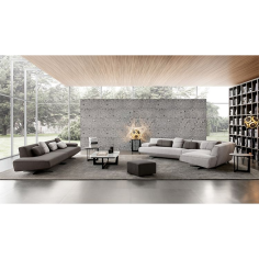 Hot sale soft villa living room Italian style contemporary fabric Sofa Exporter