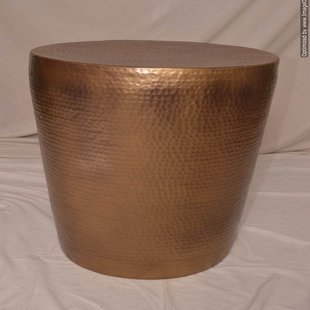 wholesale golden hammered metal stool supplier