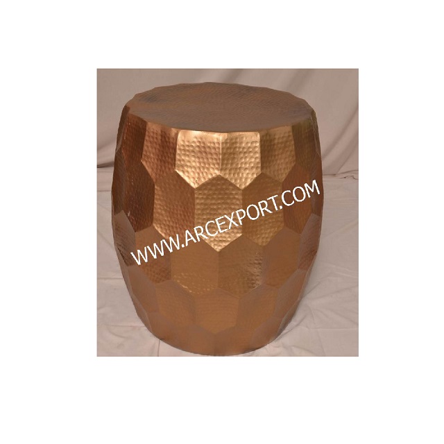 Wholesale copper antique hammered fancy metal stool supplier