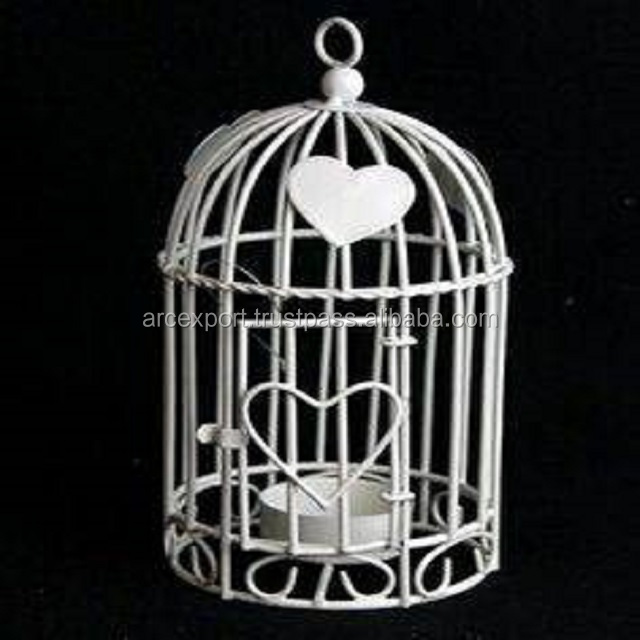 Wholesale metal bird cage tea light candle holder supplier