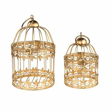 Wholesale gold plated tea light candle bird cage supplier manufacturer