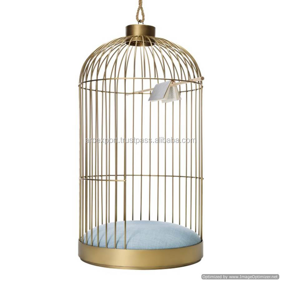 Wholesale tall antique fancy shiny metal bird cage supplier