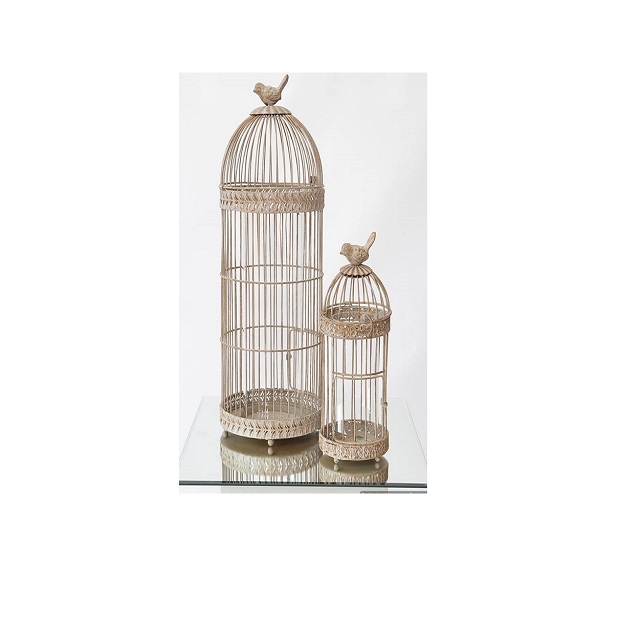 Wholesale white metal antique fancy bird cage supplier