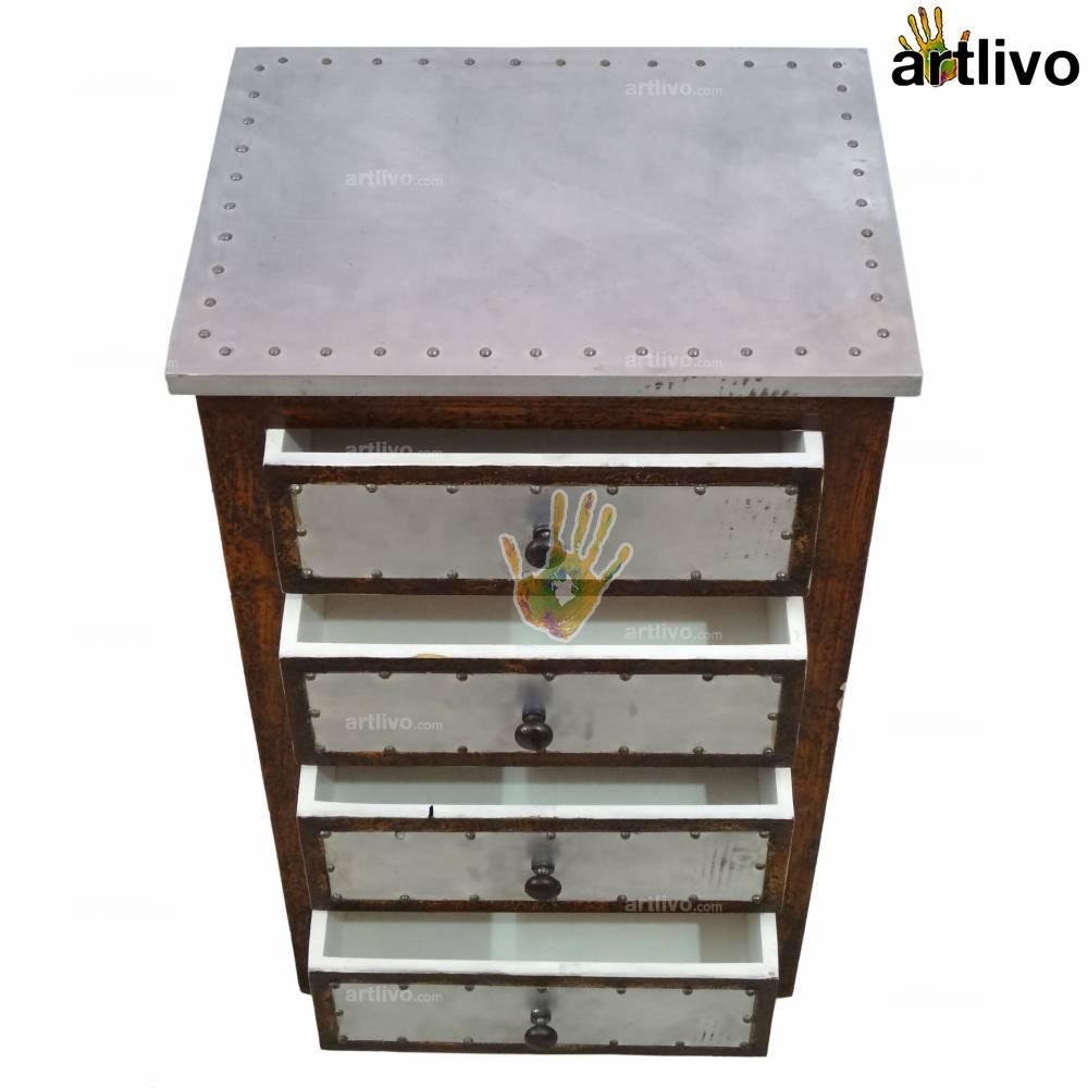 Brown & Metal Side Table Exporter