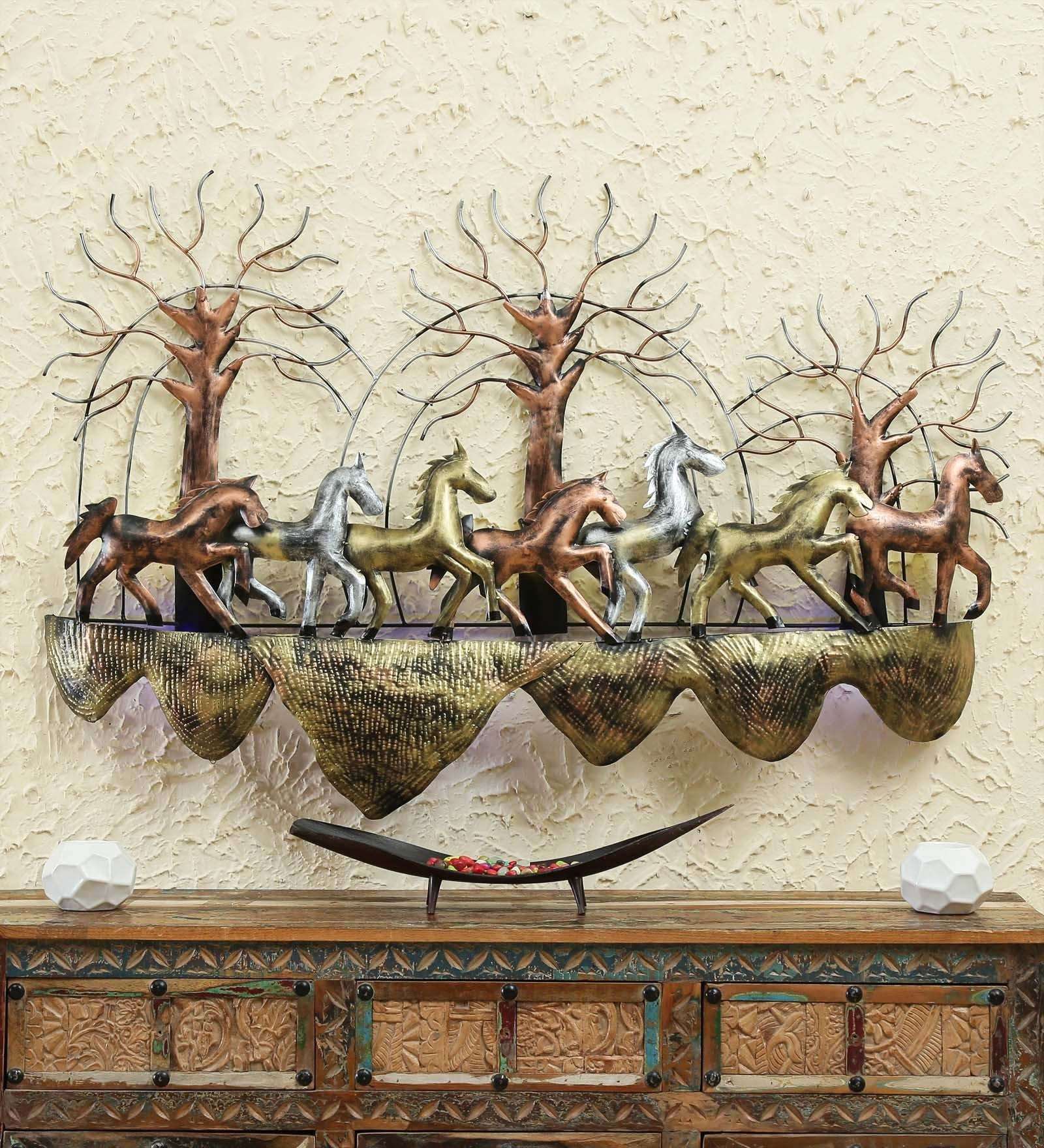 Wholesale Iron 7 Rocking horse with led