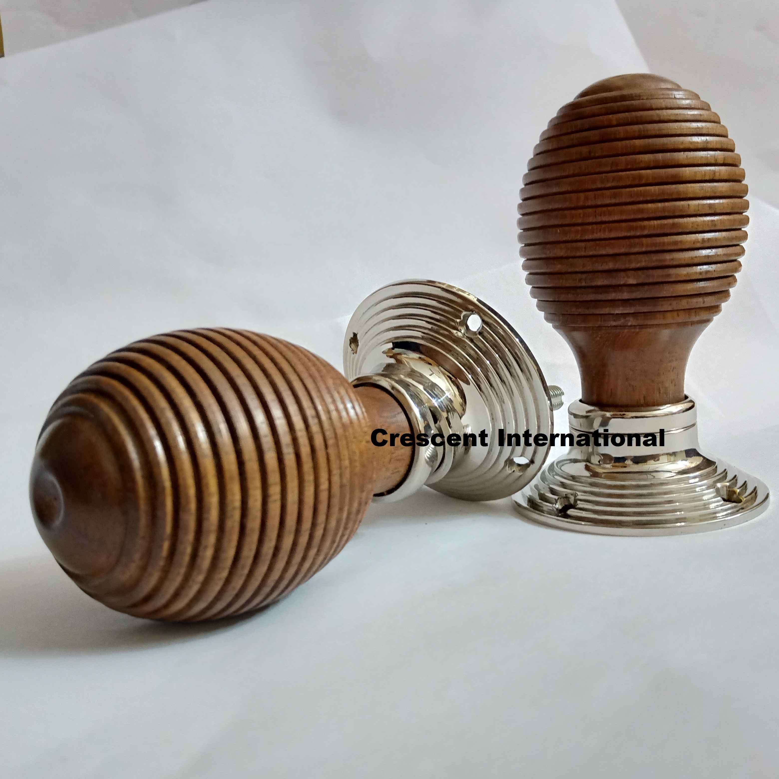 Antique Rosewood Beehive Door Knobs | Ebonised Wooden Door Handles Manufacturer