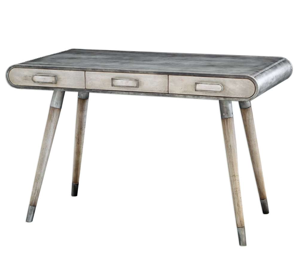Wholesaler of  writing Desk with 3 Storage Drawers, Modern Aviator office Desk