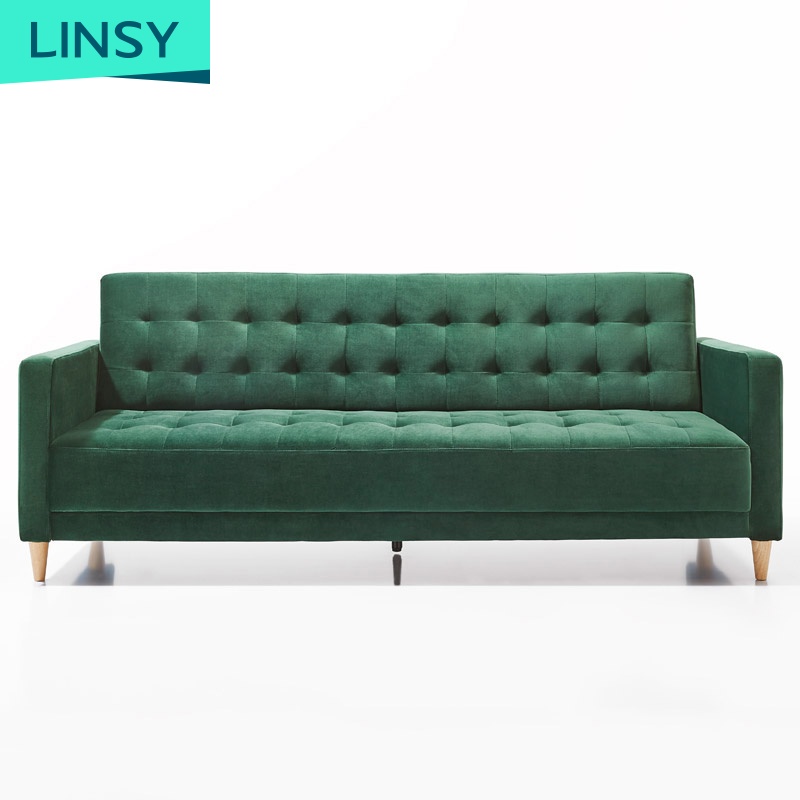 Living Room Furniture Gray Green Blue Velvet Folding Sofa Bed Exporter