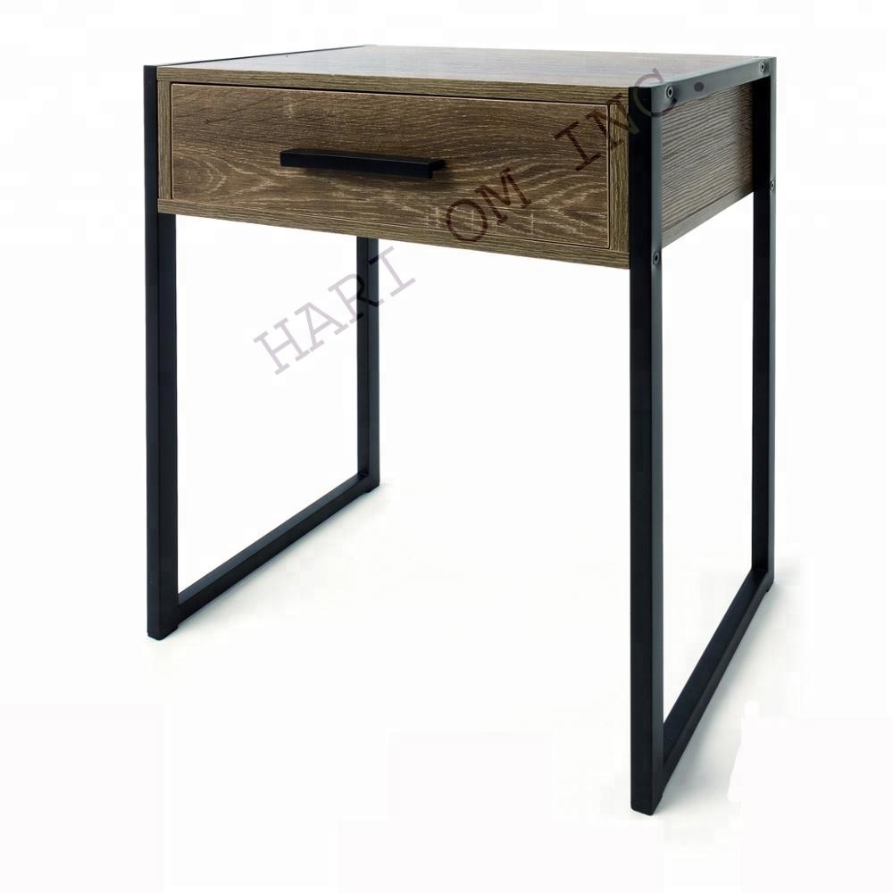 Industrial Bedside Table With One Drawer supplier