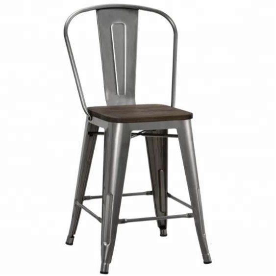 WHOLESALE BAR STOOL WITH WOOD SEAT