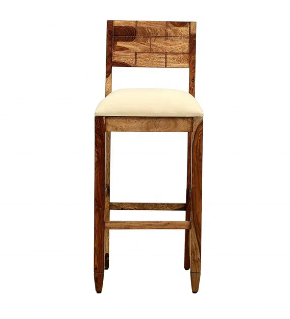 WHOLESALE acacia wood dark brown bar chair