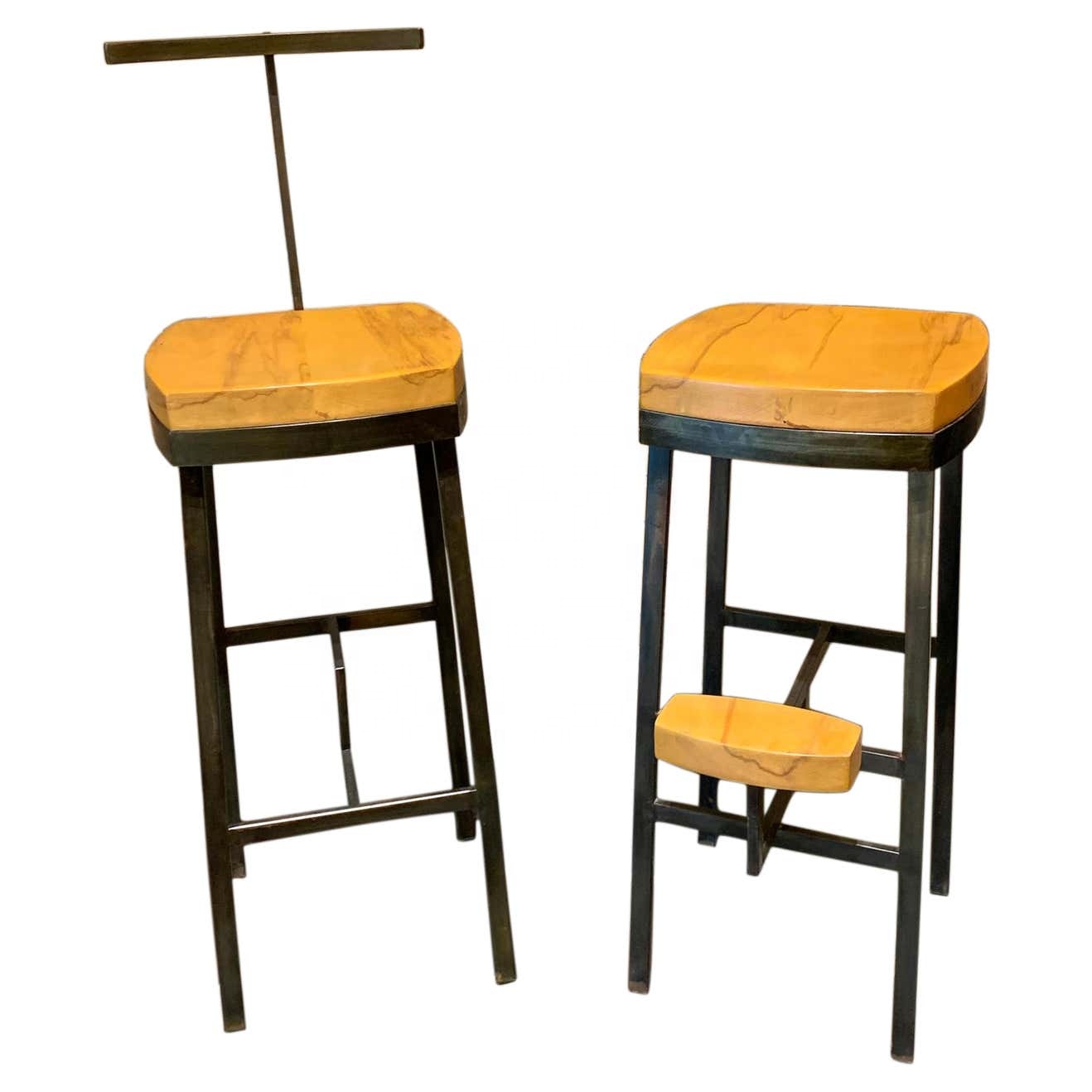 WHOLESALE wood seat backrest and footrest for bar area