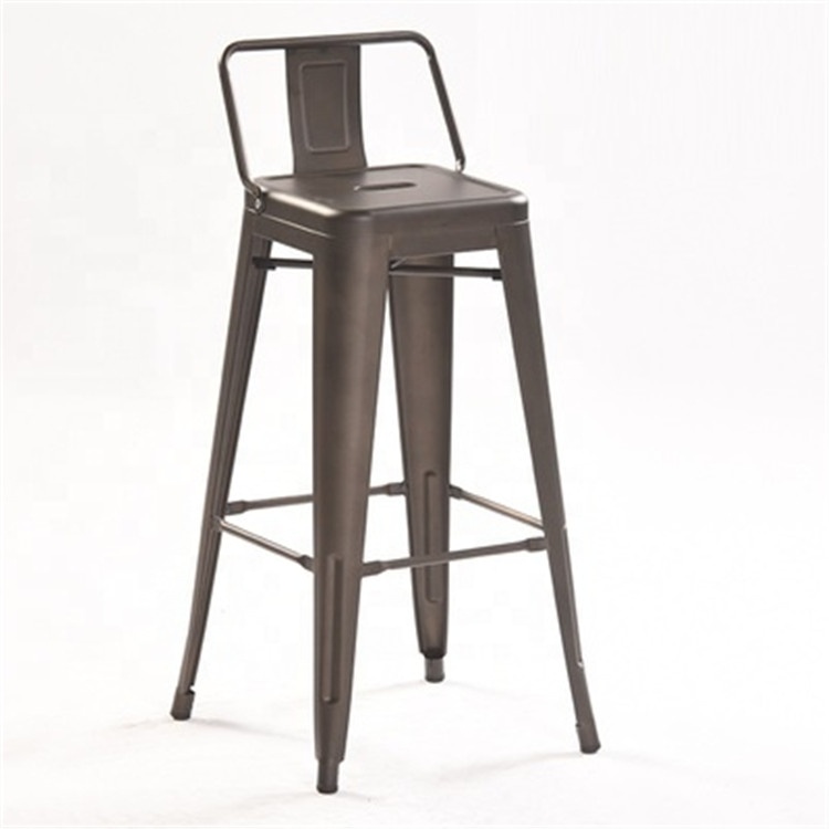 Wooden Seat Metal Industrial Bistro Bar Stool Exporter