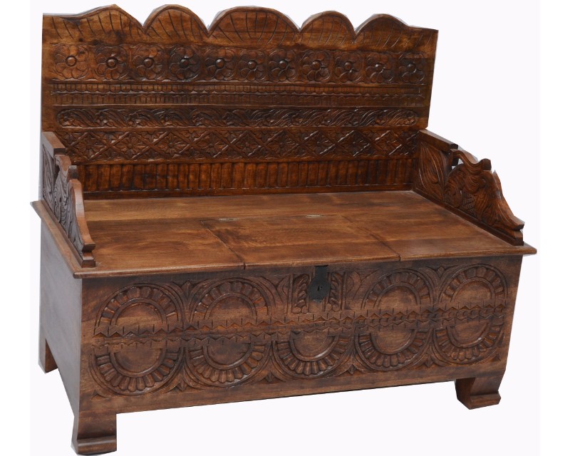 Wholesaler of  CARVED STORAGE SOFA FOR LIVING ROOM