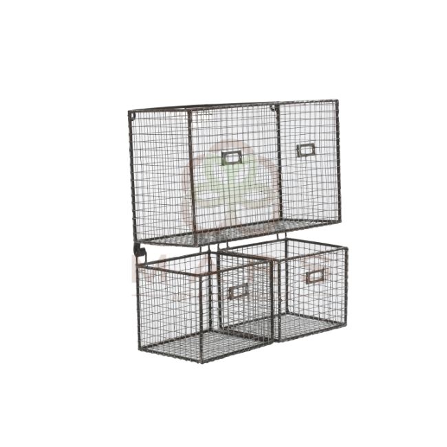 Industrial Iron Magazine Holder With Black Powder Coated Finish Supplier