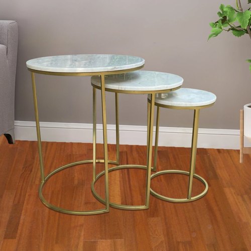 Wholesaler of Nesting table set of 3 with marble top