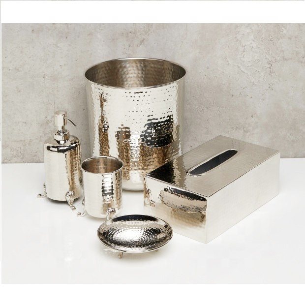 Wholesaler of Luxury 5 pieces Bathroom Set / Elegant Shiny Bathroom Accessory